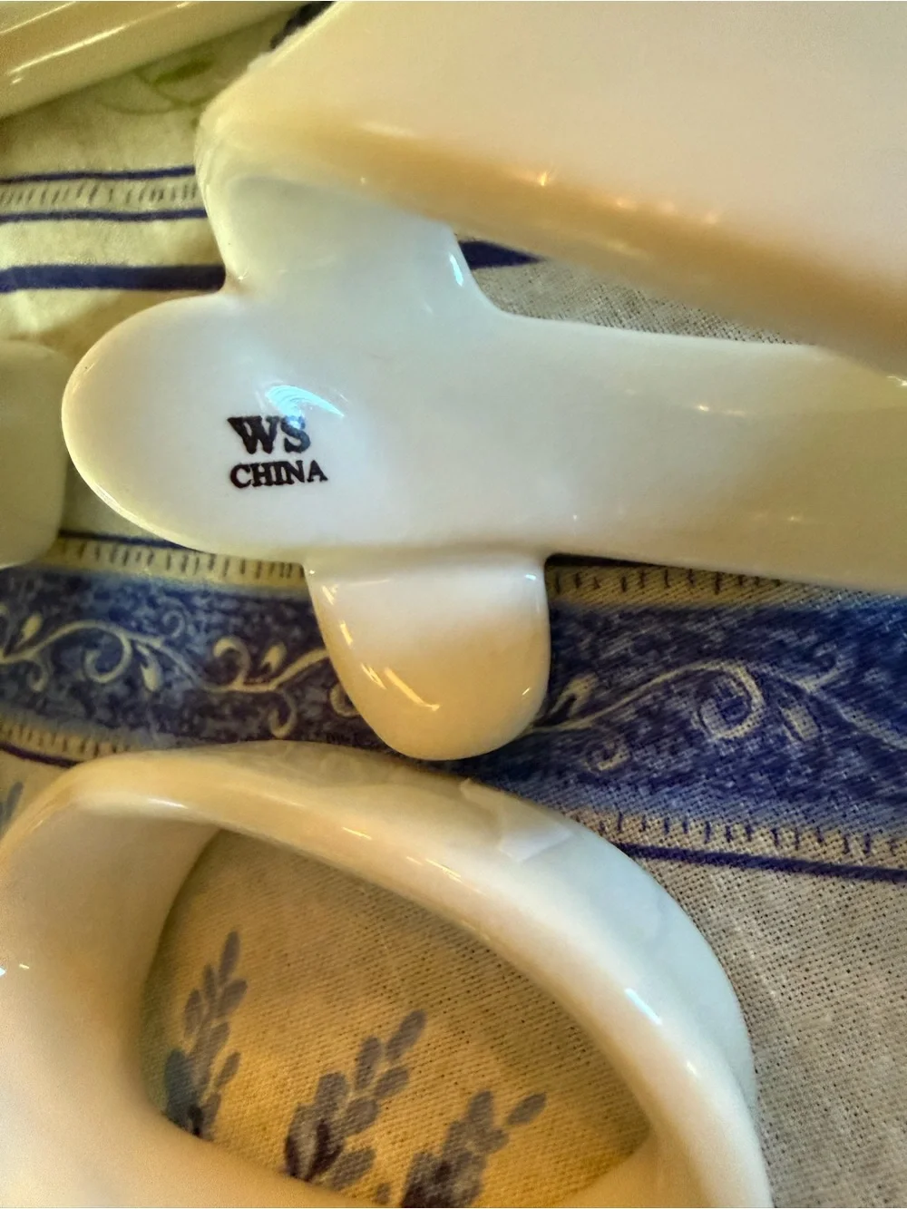 White Ceramic Napkin Rings - Set of 8 from William Sonoma